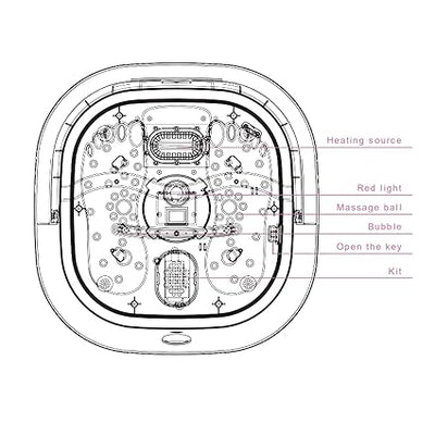 Electronic Foldable Pedicure Tub